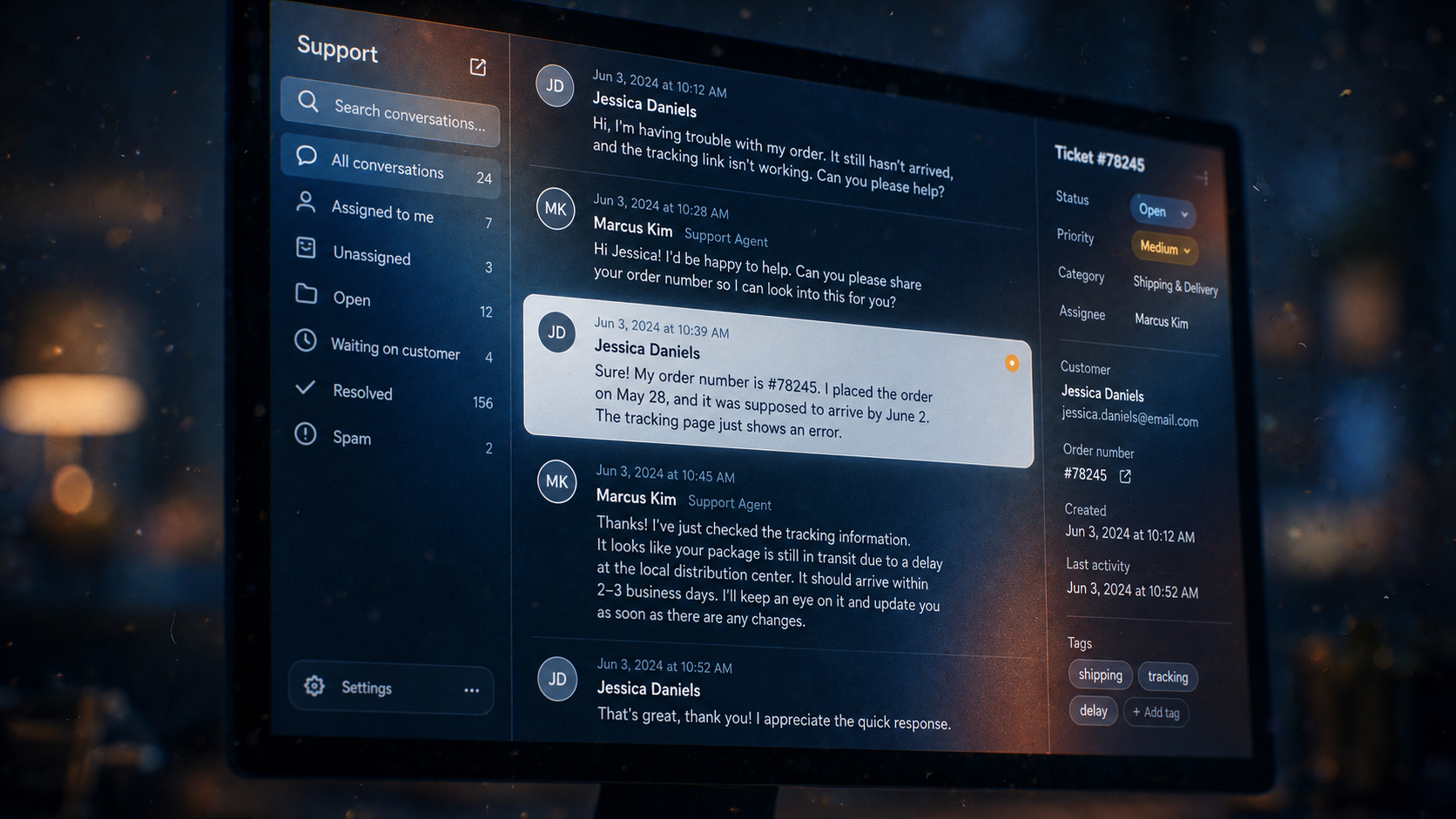 Illustration representing Customer Support Transcripts